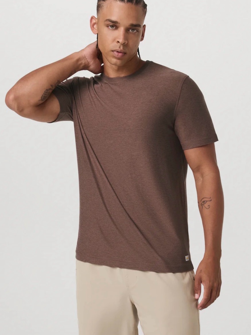 Vuori Brown Short-Sleeve Crewneck Tee